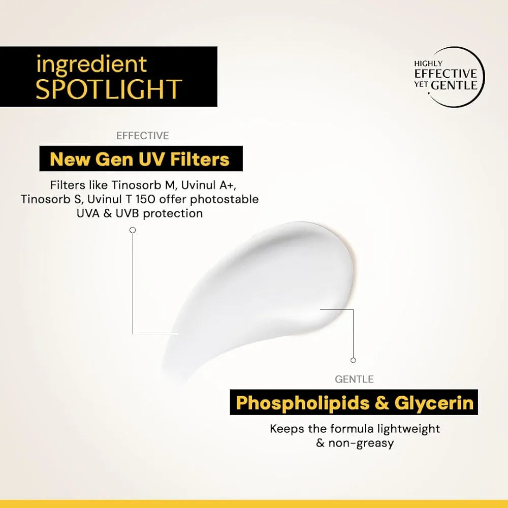 Deconstruct Gel Sunscreen for Oily skin SPF 50 PA++++ |100% Photostable Sunscreen |4 New Gen UV Filters |In-Vivo |Lightweight, Airy, Non-greasy |For oily, combination, normal skin |For Men & Women - 50gm